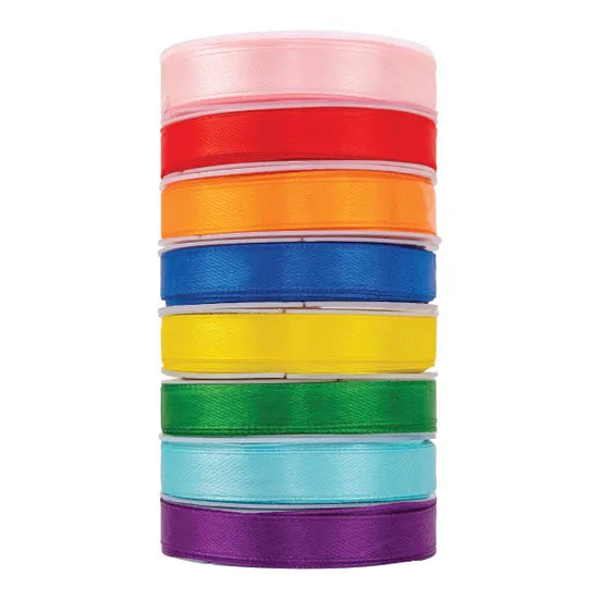 Satin Ribbon Rolls - Pack of 8 - Modern Teaching Aids NZ