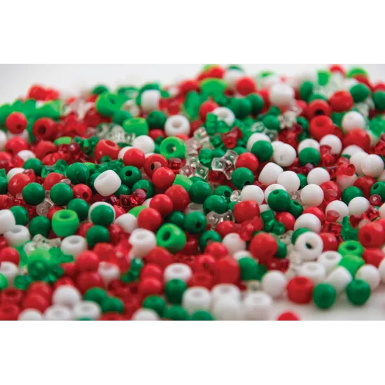 Christmas Beads 150 g - Assorted - Modern Teaching Aids NZ