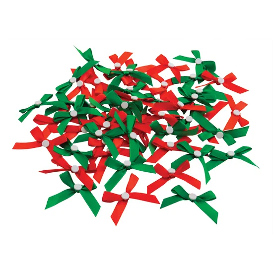 Satin Christmas Bows - Pack of 50 - Modern Teaching Aids NZ