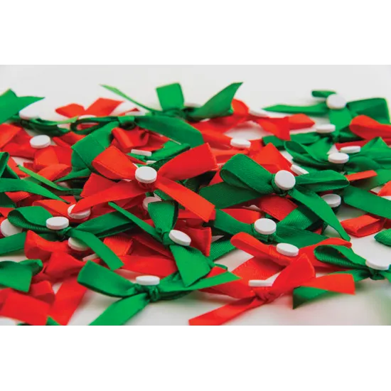 Satin Christmas Bows - Pack of 50 - Modern Teaching Aids NZ