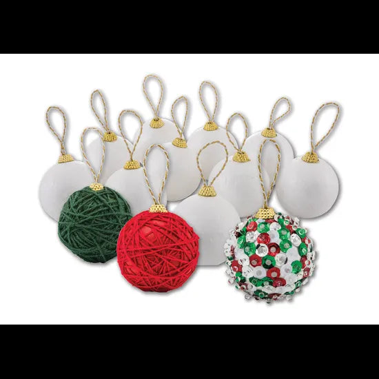 Creatistics Decofoam Baubles with Cord- Pack of 10 - Modern Teaching Aids NZ