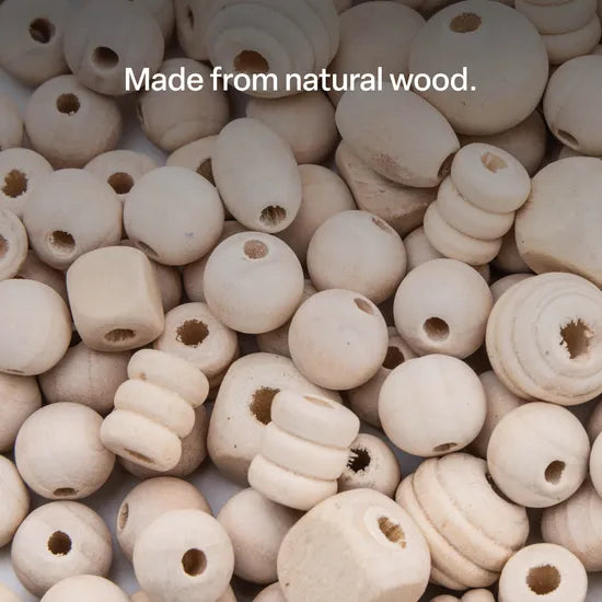 Natural Wooden Beads - Pack of 300 - Modern Teaching Aids NZ