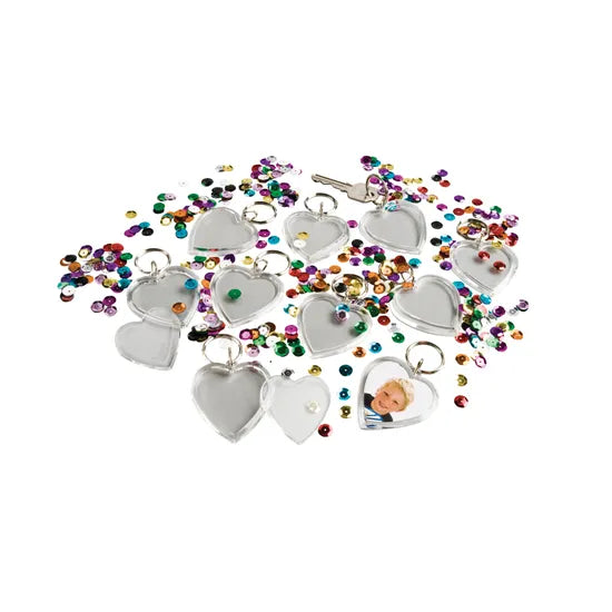 Heart Shaped Key Ring / key Tags - Pack of 10 - Modern Teaching Aids NZ