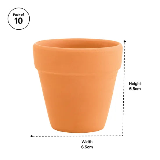 Terracotta Plant Pot - Pack of 10 - Modern Teaching Aids NZ