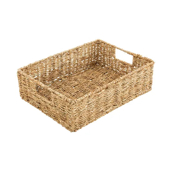 Seagrass Rectangular Basket Shallow