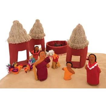 Fair Trade - Maasai Village Play Set - 13pcs - Modern Teaching Aids NZ