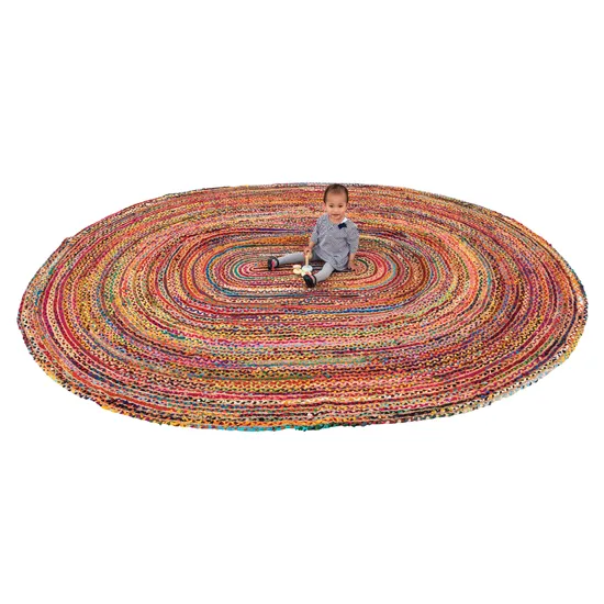 Fair Trade Chindi Woven Recycled Rug - 300 (L) x 250 (W) cm - Modern Teaching Aids NZ