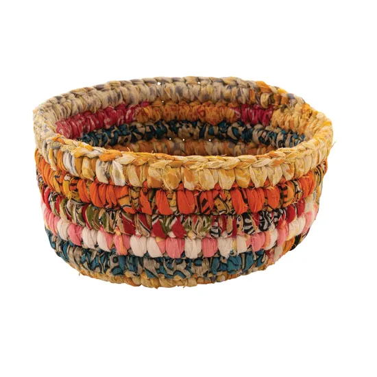 Fair Trade - Recycled Sari Dori Bowl - 27cm - Modern Teaching Aids NZ