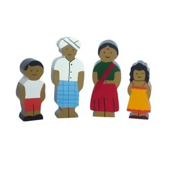 Indian Block Family - 4pc - Modern Teaching Aids NZ