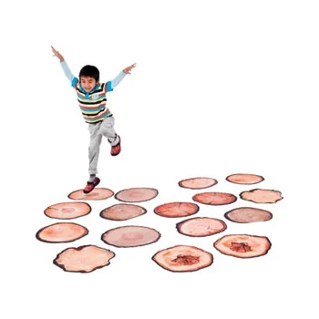 Wooden Log Floor Mats - 16 Pieces - Modern Teaching Aids NZ