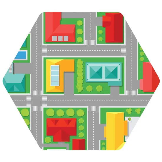 MTA Spaces - Hex Tray Playmat - Roadway - Modern Teaching Aids NZ