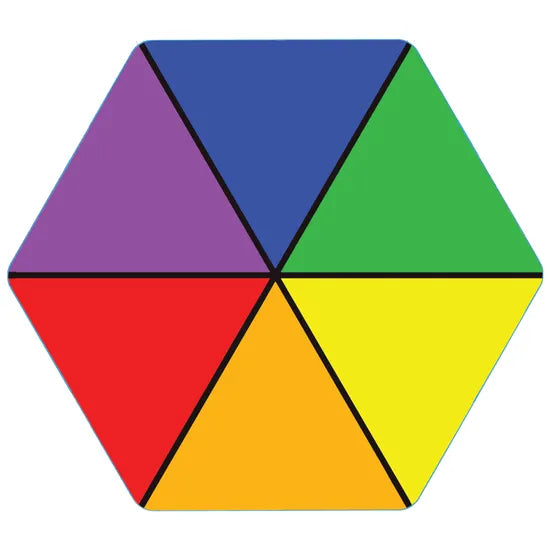 MTA Spaces - Hex Tray Playmat - Rainbow - Modern Teaching Aids NZ