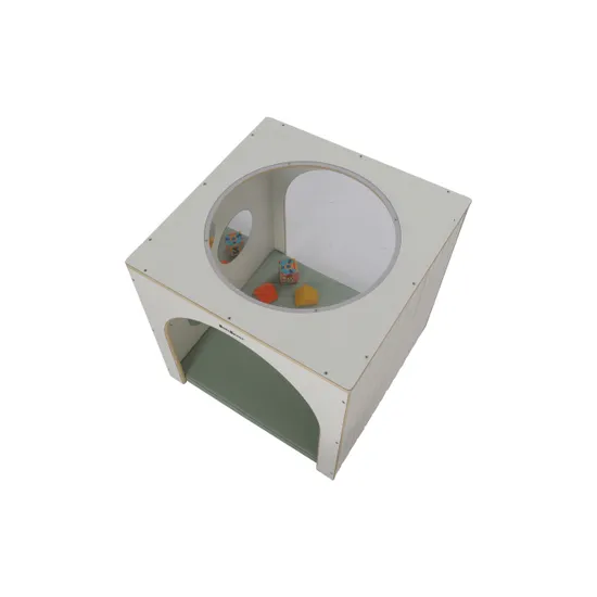 SafeSpace Toddler Exploratory Cube & Mat - Sage Green - Modern Teaching Aids NZ