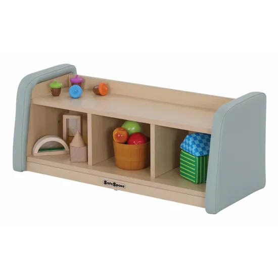 SafeSpace - 3 Compartment Shelf - Sage - Modern Teaching Aids NZ