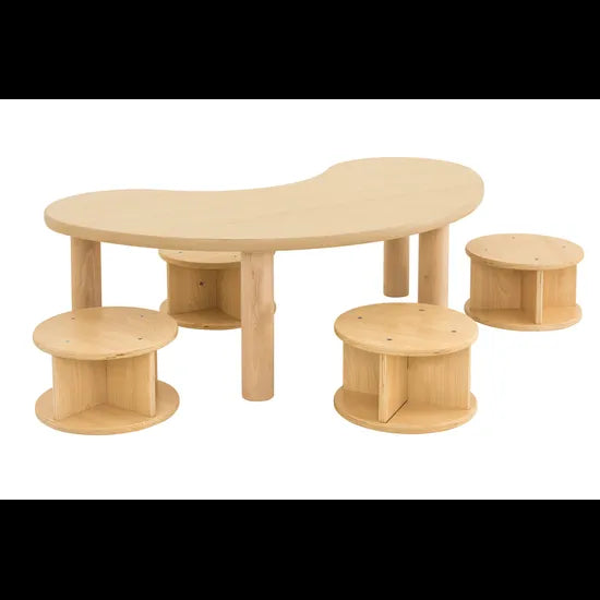 SafeSpace - Toddler Group Table & Stools - 5 Pieces - Modern Teaching Aids NZ