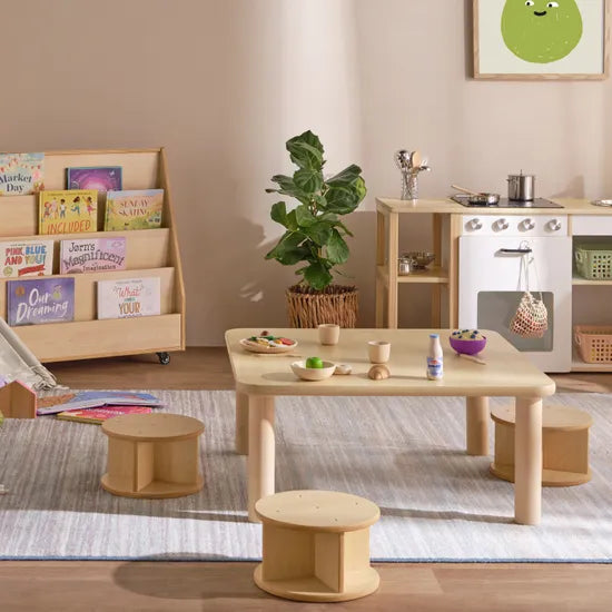 SafeSpace - Square Table - 80x80x35 - Modern Teaching Aids NZ