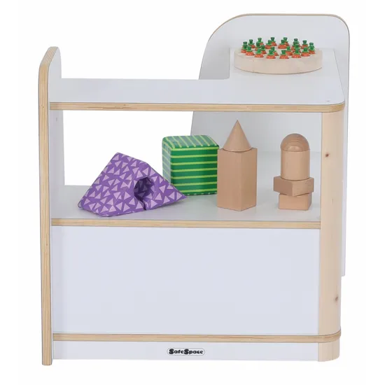 SafeSpace - Corner Shelf - White - Modern Teaching Aids NZ