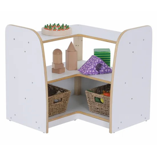 SafeSpace - Corner Shelf - White - Modern Teaching Aids NZ