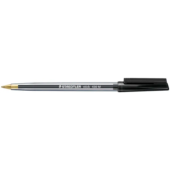 Staedtler Stick Ballpoints Black - Box of 50 - Modern Teaching Aids NZ
