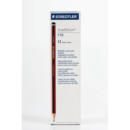 Staedtler Tradition Black Graphite 2B - Pack of 12 - Modern Teaching Aids NZ