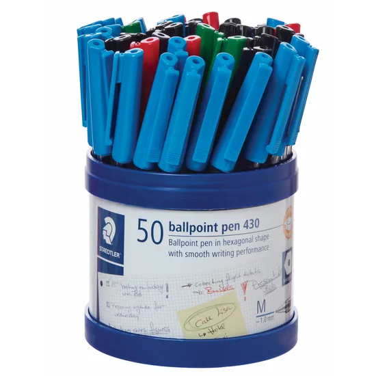 Staedtler 430 Stick Pen Medium Ast Cup of 50 - Modern Teaching Aids NZ