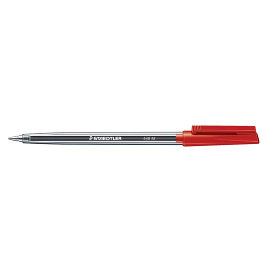 Staedtler 430 Stick Pen Medium Red Pk 10 - Modern Teaching Aids NZ