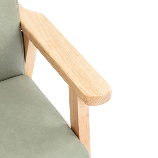 Stockholm Spaces - Children's Armchair - Green Faux Leather - 31 cm Seat Height - Modern Teaching Aids NZ