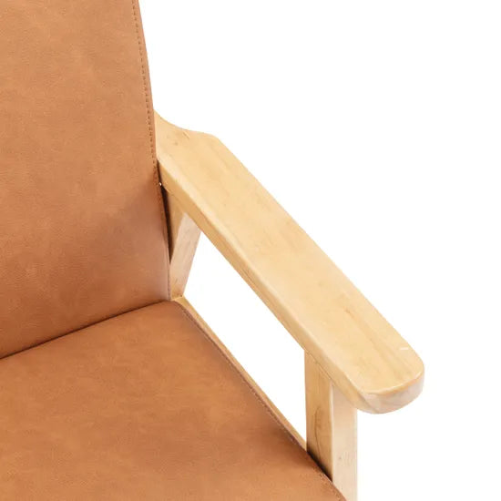 Stockholm Spaces - Children's Sofa - Tan Faux Leather - 31 cm Seat Height - Modern Teaching Aids NZ