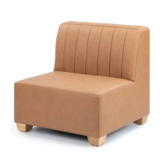 Stockholm Spaces - Childrens Modular Sofa - Tan Faux Leather - Set of 4 - Modern Teaching Aids NZ