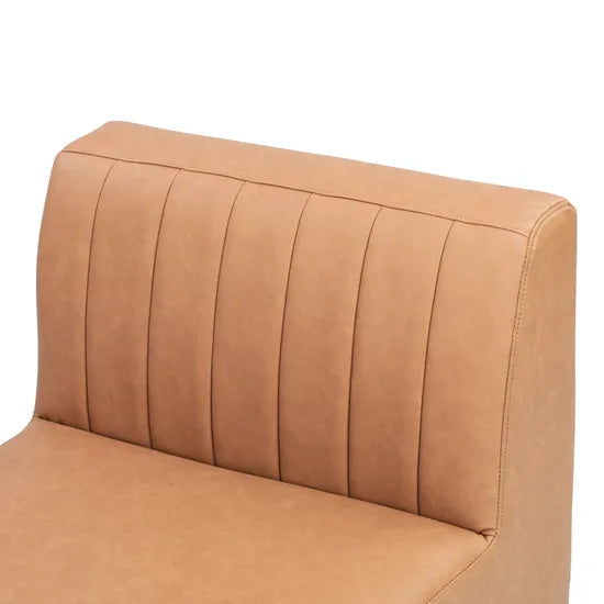 Stockholm Spaces - Childrens Modular Sofa - Straight - Tan Faux Leather - Modern Teaching Aids NZ