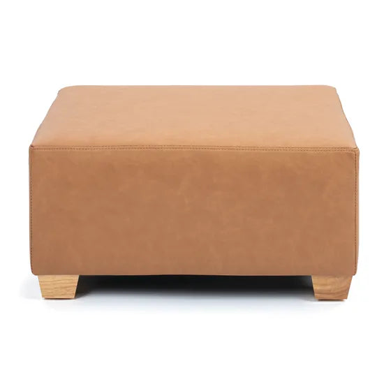 Stockholm Spaces - Childrens Modular Sofa - Ottoman - Tan Faux Leather - Modern Teaching Aids NZ