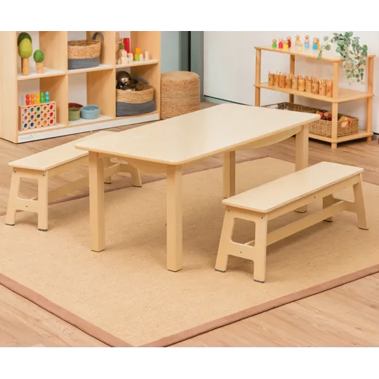 Stockholm Spaces Wooden Table and Stools