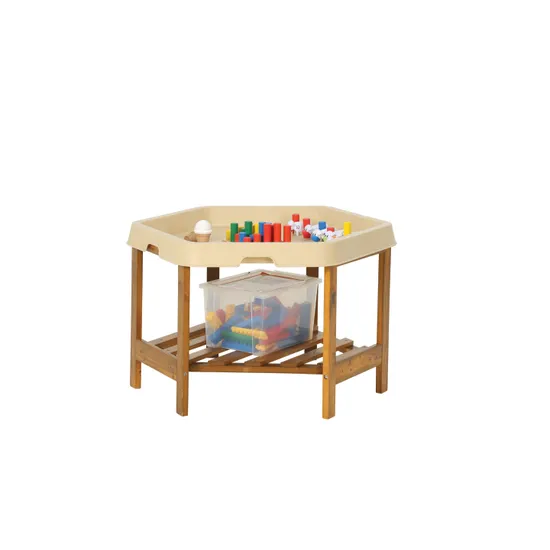 MTA Spaces - Hex Tray & Wooden Stand - Sand - Modern Teaching Aids NZ