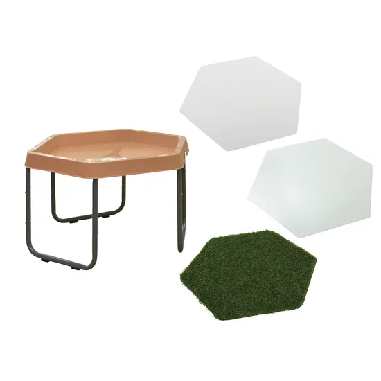 MTA Spaces - Hex Tray, Stand & Play Mats - Sand - Modern Teaching Aids NZ