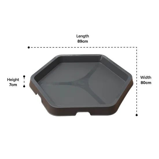 MTA Spaces - Hex Tray - Charcoal - Modern Teaching Aids NZ