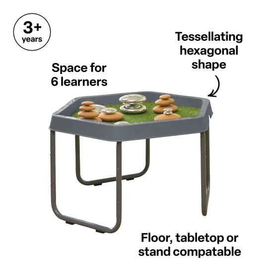 MTA Spaces - Hex Tray - Charcoal - Modern Teaching Aids NZ