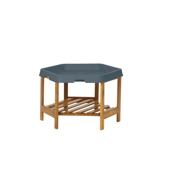 MTA Spaces Hex Tray & Wooden Stand - Charcoal - Modern Teaching Aids NZ