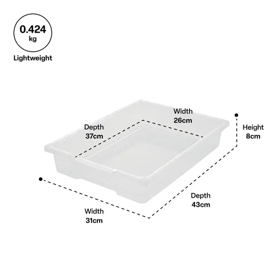 Small Tote Tray - Clear - Modern Teaching Aids NZ