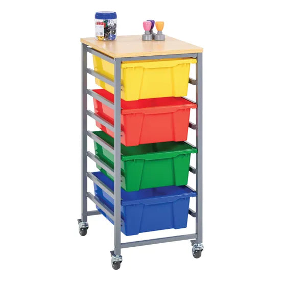 Single Tote Tray Trolley Kit (Primary) - Modern Teaching Aids NZ