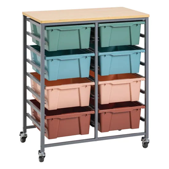 Double Tote Trolley with Desert Colours of Australia Trays