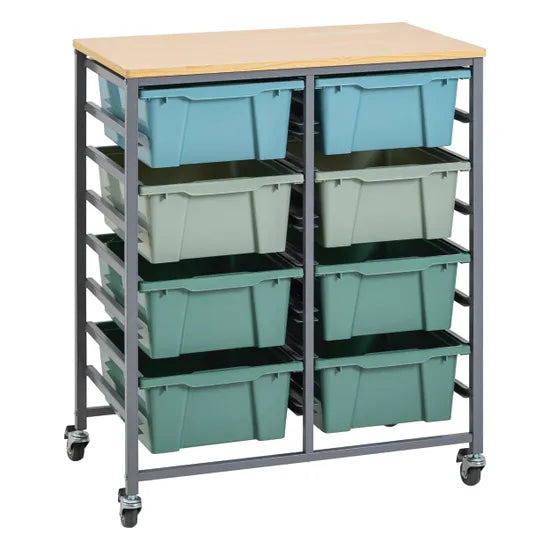Double Tote Tray Trolley Kit (Clrs of Aus 2) - Modern Teaching Aids NZ