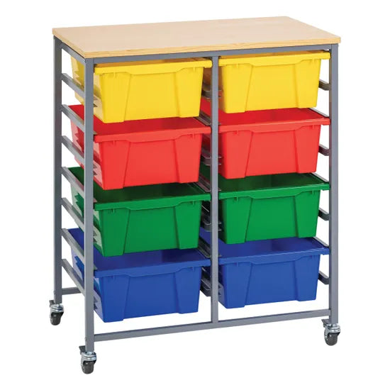 Double Tote Tray Trolley Kit (Primary) - Modern Teaching Aids NZ