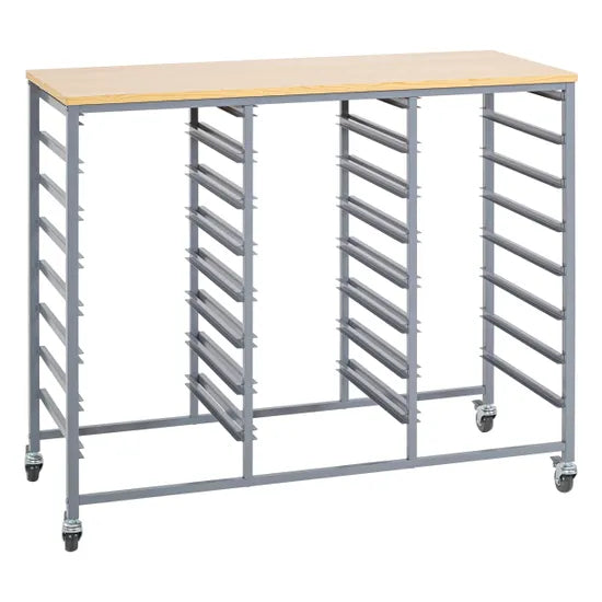 Triple Tote Tray Trolley Frame - Modern Teaching Aids NZ