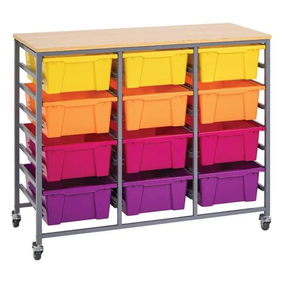 Triple Tote Tray Trolley Kit (Sunrise) - Modern Teaching Aids NZ