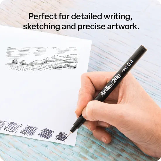 Artline 200 Fineliner 0.4mm Black - Modern Teaching Aids NZ