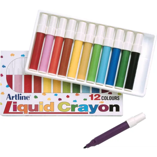 Artline Liquid Crayon Markers - Pack of 12 - Modern Teaching Aids NZ
