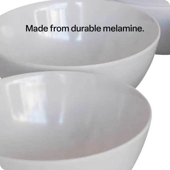 Melamine Bowls - White - 11.5 x 6cm - Set of 12 - Modern Teaching Aids NZ