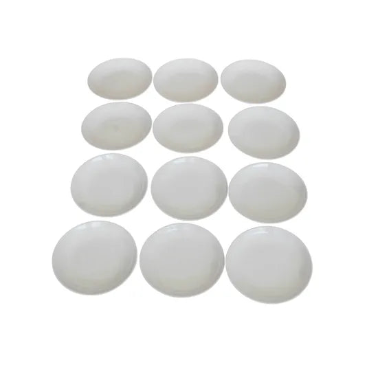 Melamine Plates - White - 20cm - Set of 12 - Modern Teaching Aids NZ