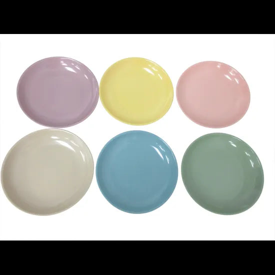 Pastel Melamine Plates - Pack of 6 - Modern Teaching Aids NZ