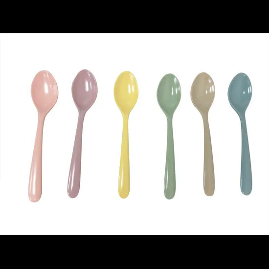 Pastel Melamine Spoons 18.3cm - Pack of 6 - Modern Teaching Aids NZ